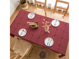 Lurelia Toalha De Mesa Algodão Linho Juta Cinza Vermelho Verde 140 Cm