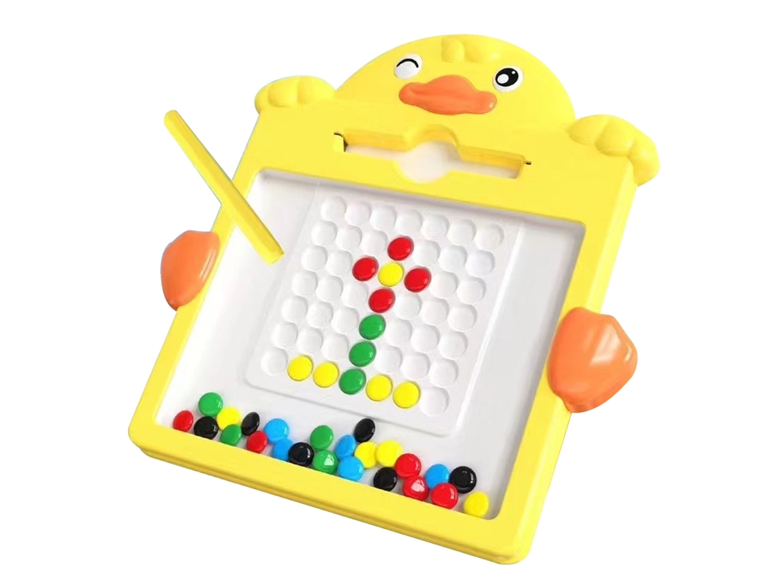 Ats pizarra Magnética com Lápis e Pérolas em Forma de Patso Amarelo para Crianças Pequenas Tábua de Desenho Colorida