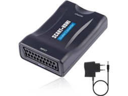 Adaptador Scart Hdmi Conversor Scart Para Hdmi Com Fonte De Alimentação Ue Conversor Full Hd 720p-1080p Plug And Play