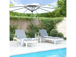 Vidaxl Espreguiçadeiras 2 Pcs 199,5x60x74 Cm Pinho Maciço Branco