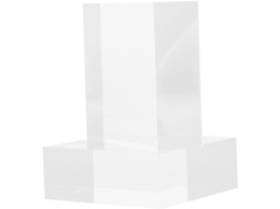 Conjunto de 6 Peças Blocos Acrílico Transparente Stobaza para Exibição Joias e Estatuetas, Suporte Armazenamen