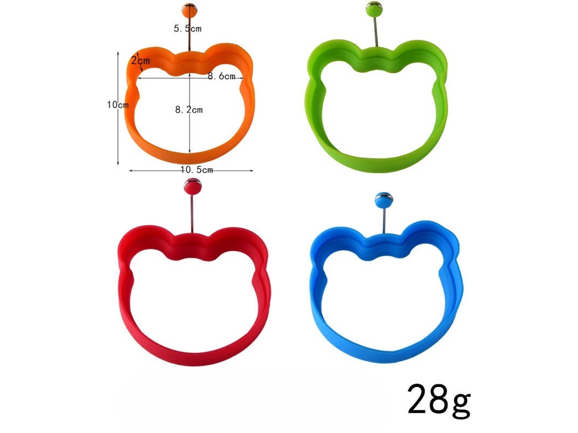 Anéis de Silicone para Ovos para Panquecas e Sanduíches Frigideira Pack 4 HEXINYIGJLY