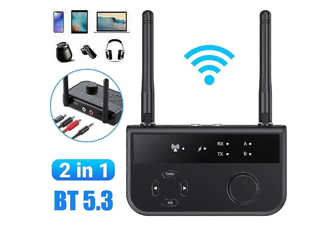 Transmissor E Receptor De Áudio Bluetooth 5.3 De Longo Alcance Para Tvs E Sistemas De Som Domésticos.