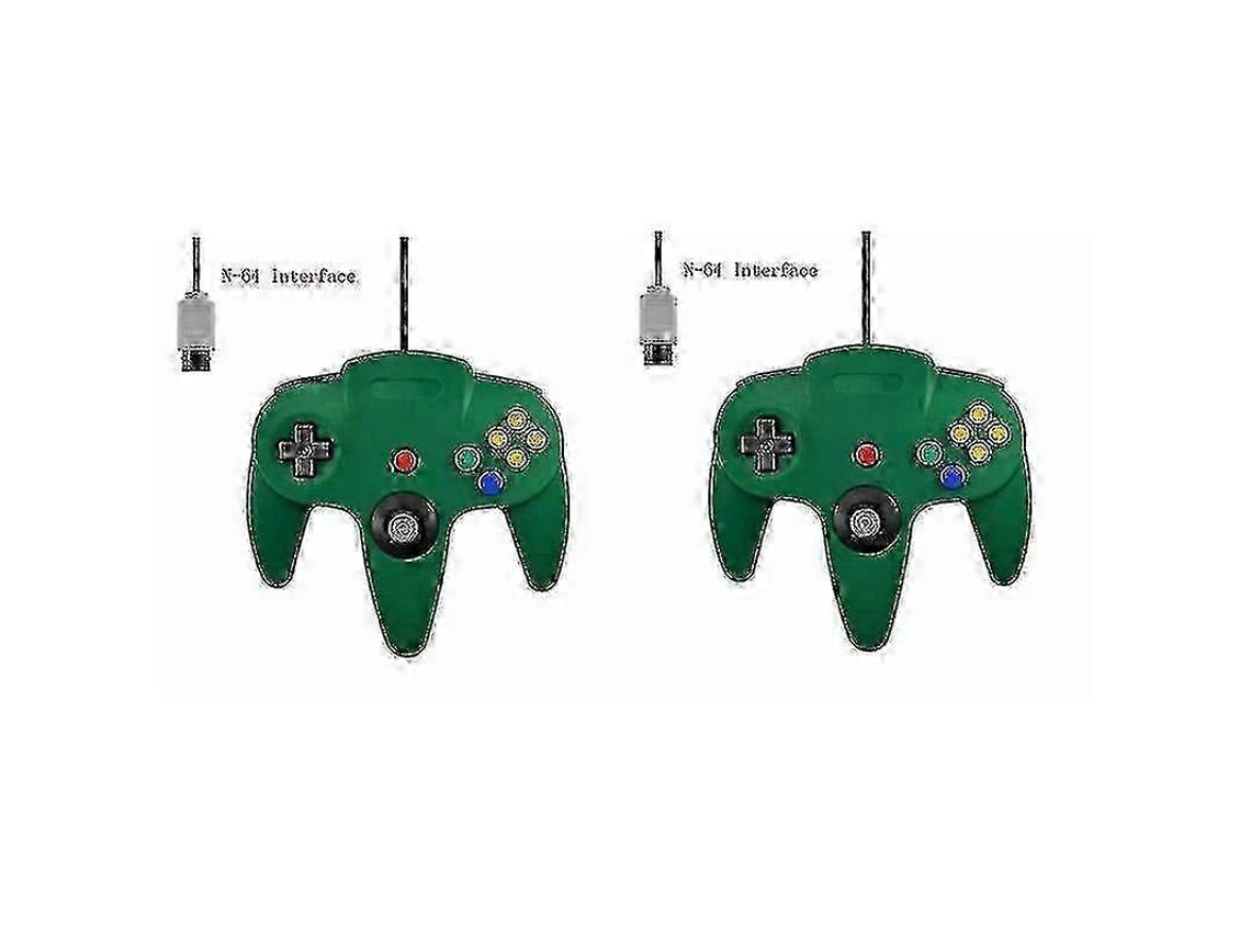 Pacote Com 2 Controles Com Fio Vintage De 64 Bits Para N64, Para Substituição De Gamepad De Jogos Retrô Ly Ebike