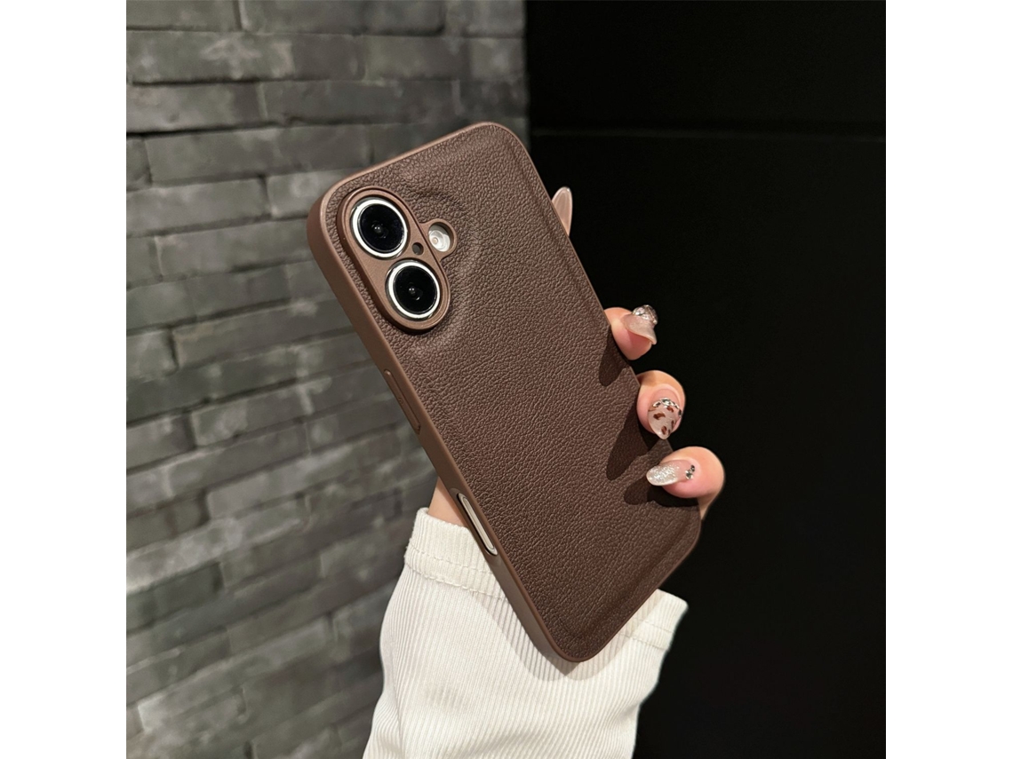 Capa Para Iphone 17 Air Marrom Escuro, Modelo Simples.