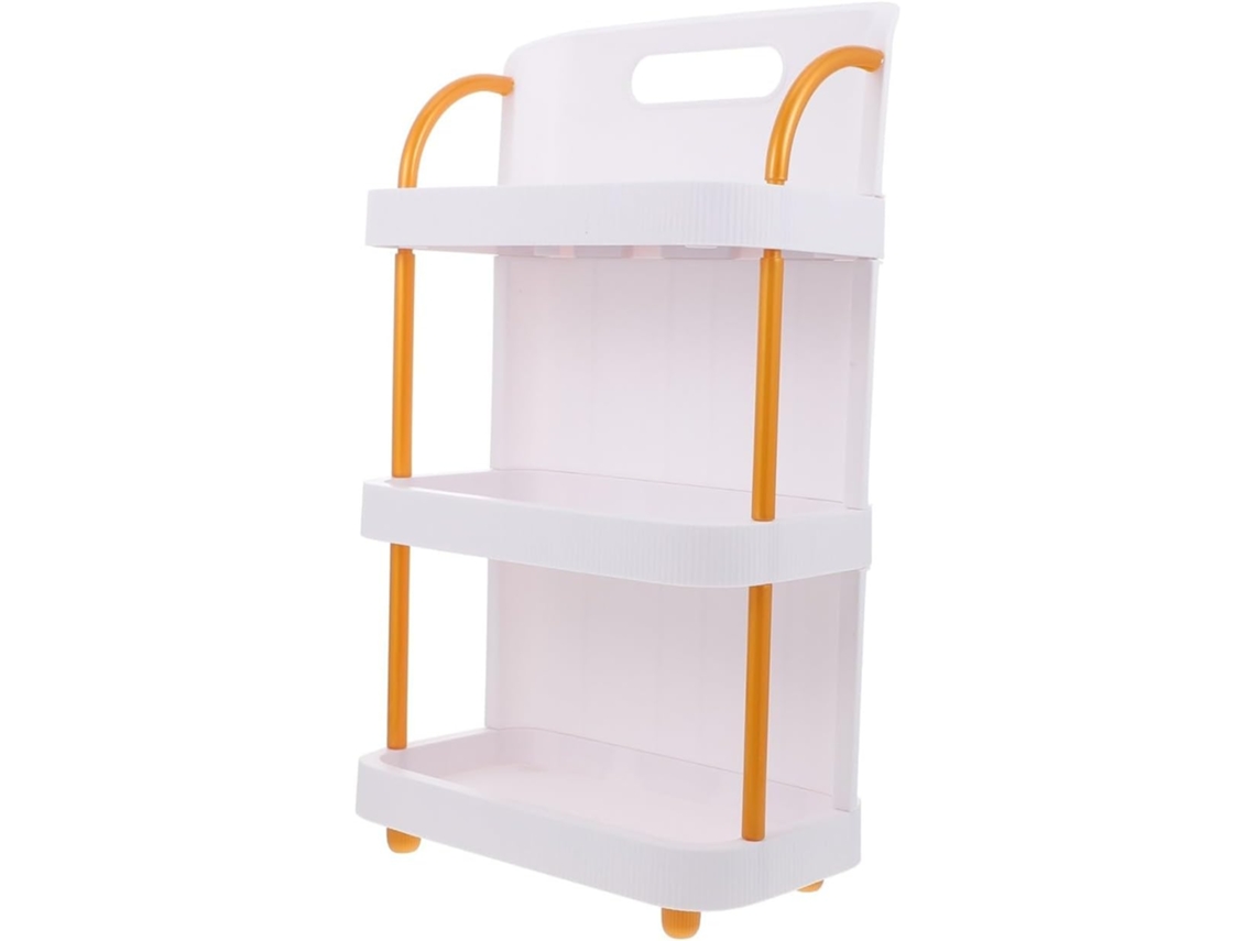 Prateleira Para Artigos Diversos Com 3 Níveis, Em Pp Branco, Organizador De Maquiagem Para Produtos Cuidados Com A Pele