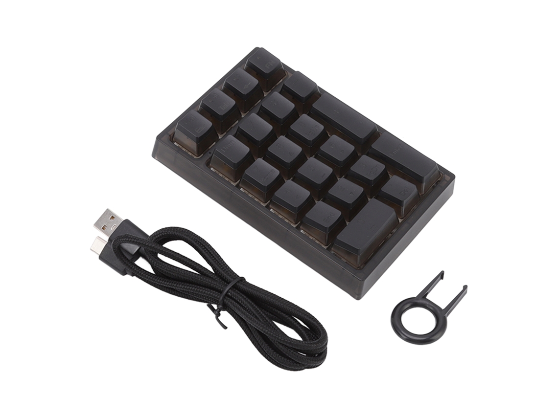 Teclado Numérico Mecânico Rgb De 21 Teclas