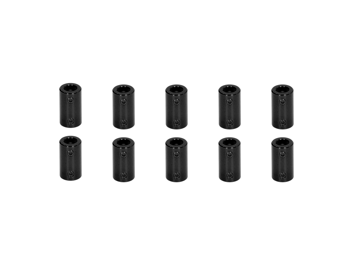 10pcs Acoplador De Motor Passo 14mm Diâmetro 25mm Comprimento Conexão 5x8mm Preto