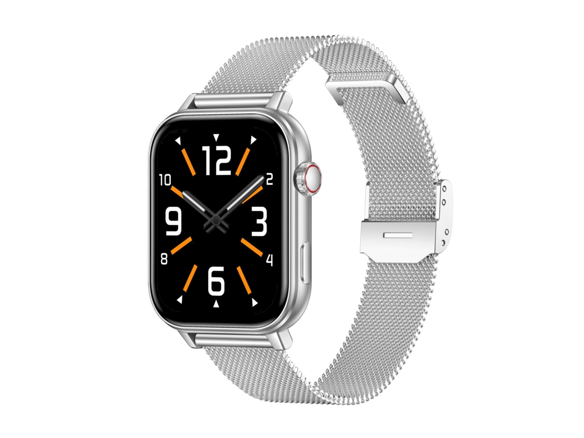 Smartwatch Chronus Gps Ecrã 1,83 Polegadas Chamadas Bluetooth 100+ Modos Desportivos Ip68 Prateado