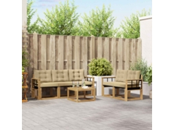 Vidaxl Conjunto De Sofás Para Exterior 6 Pcs Branco E Bege