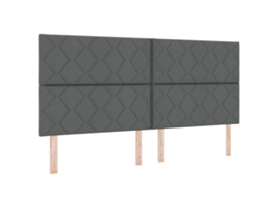 Cama Box Com Colchão E Led Em Cinza Escuro, Vidaxl (200x200 Cm)