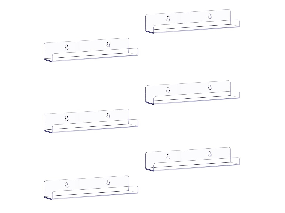 6 Peças Suporte Para Discos De 7 Polegadas De Acrílico (armazenamento De Exibição Transparente + Decoração De Parede) Eoocoo
