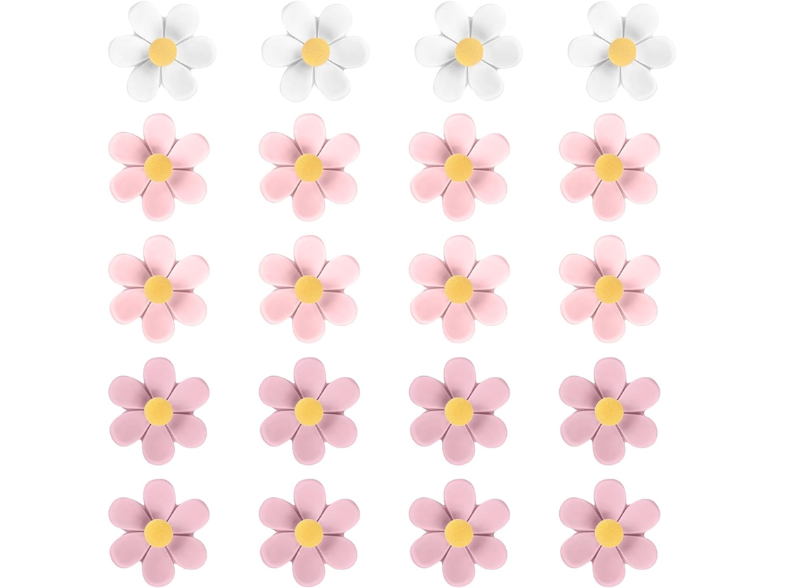 Conjunto de 10, 20 ou 30 Alfinetes em formato de flor para caixas de avisos Cortiça