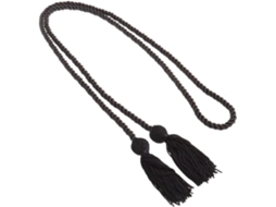 Cordão De Honra De Formatura Elegante Em Poliéster Trançado Preto
