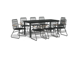 Garden Dining Set, Garden Dining Sets Vidaxl Preto Pvc (n/a)