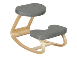Cadeira De Joelhos Ergonômica De Madeira Com Balanço, Para Escritório Doméstico, Cinza