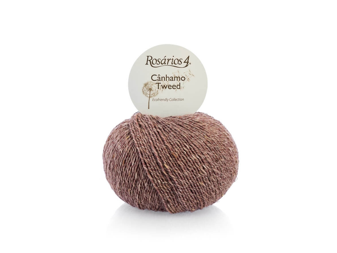 Fio de La ROSARIOS 4 Canhamo Tweed 50G Castanho 03