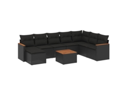 Garden Sofa Set, Garden Sofa Sets Vidaxl Preto Rattan / Vime (n/a)