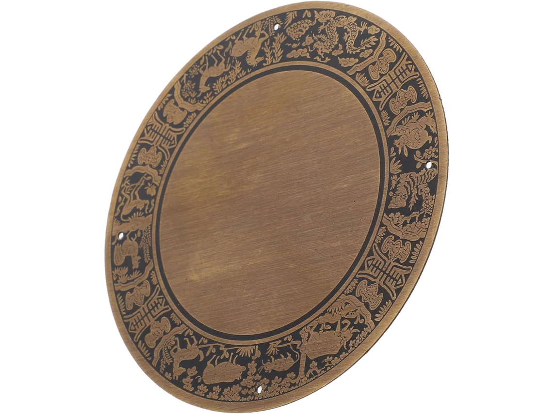 Painel Frontal De Armário Vintage Shineofi Em Latão Com Design Do Zodíaco Chinês, Em Cobre Antigo