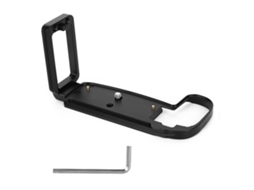 Placa L De Metal Com Liberação Rápida E Asa Para Câmera Mirrorless Canon Eosr Preta