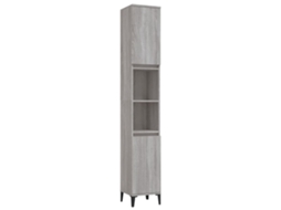 Armário Wc MAISON EXCLUSIVE Derivados Madeira Cinzento Sonoma (30x30x190 cm)