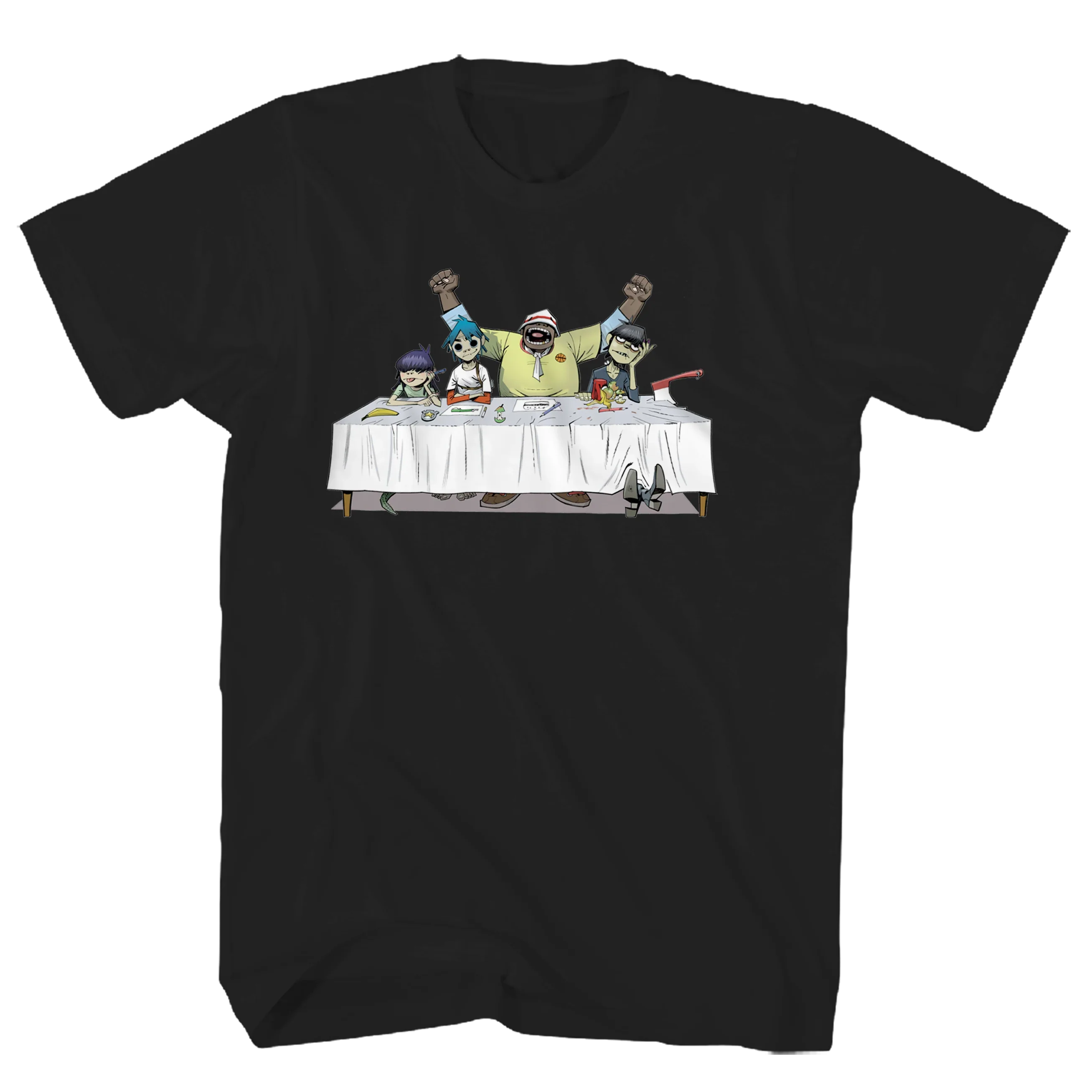 Gorillaz Dinner Table T-shirt Unisex Rockinstone Size:s