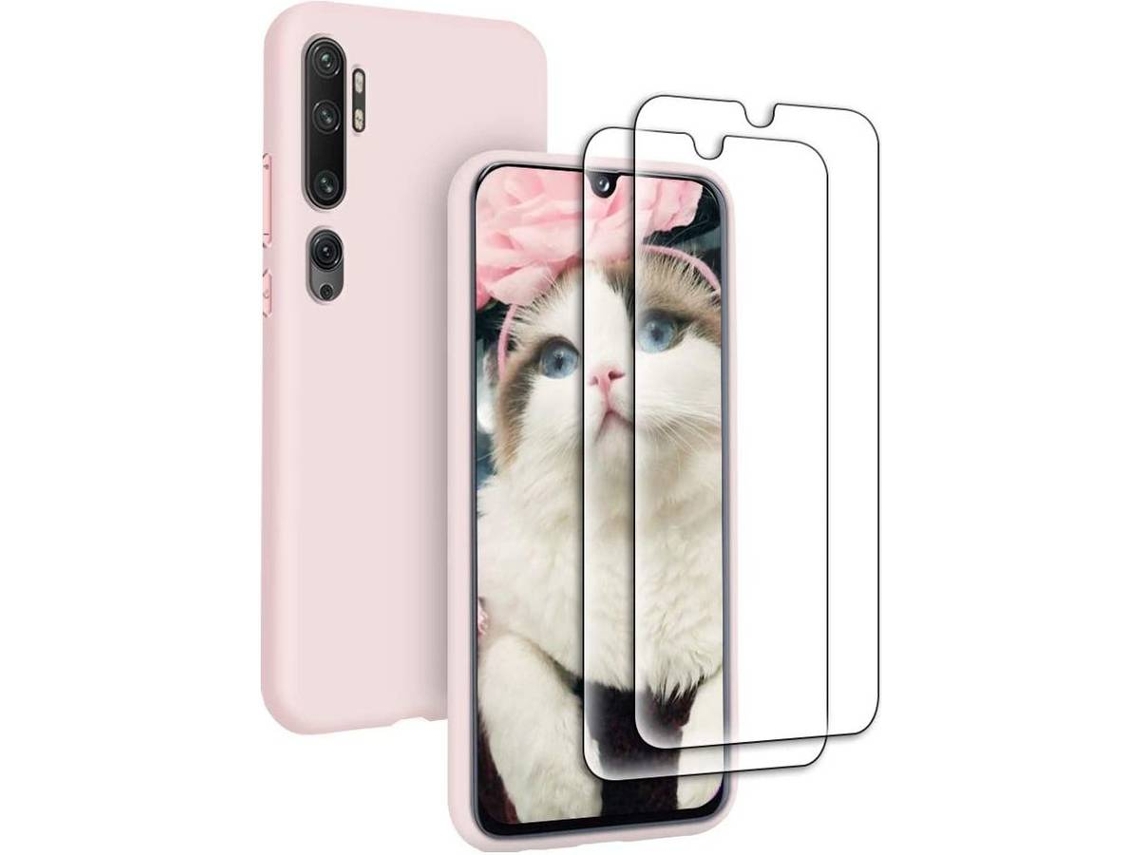 Capa + Película Xiaomi Mi Note 10 HONGWE. Rosa