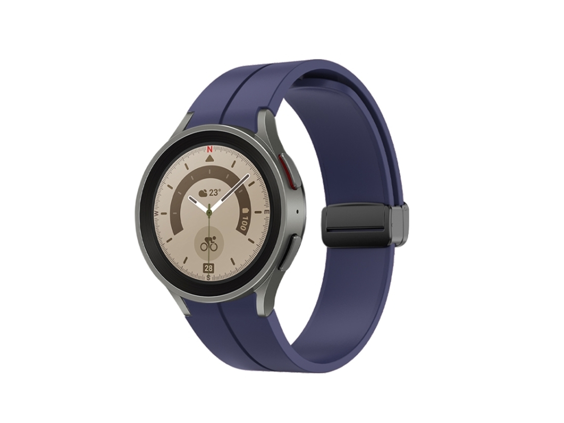 Bracelete Silicone Magnético em Formato I para Samsung Galaxy Watch Ultra XIAOMOYU 47mm com Preto, Vinho, Vermelho