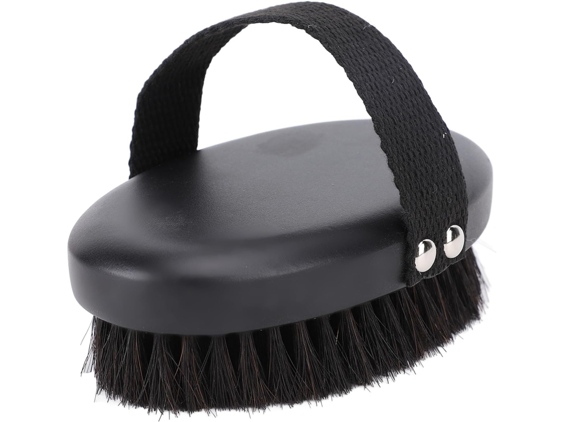 Escova Corporal Seca Emukoep Preta Madeira Lisa Para Pele Feita De Faia E Fio Cobre Ideal O Banho Chuveiro