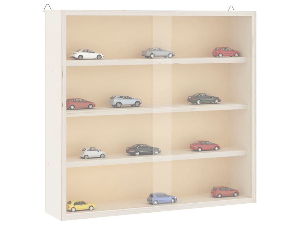 Vidaxl Vitrine De Colecionador De Madeira Com Portas 40x8,5x37 Cm