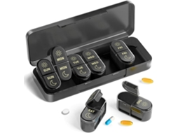 Organizador Semanal De Comprimidos Eifson Am Pm Para Medicamentos Sem Bpa (preto)