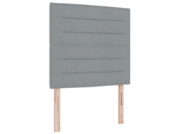 Conjunto 1 Cama Box Vidaxl Cinzento-claro Tecido (80 X 200 Cm)