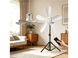 Ventilador Portátil Para Barraca, 10800mah, Recarregável Via Usb, Com Luz, 4 Velocidades, Silencioso, Para Camping, Praia E Viagens Ao Ar Livre