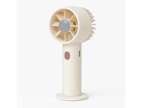 Ventoinha Portátil Com Base | Compacta, Bateria Recarregável, 2 Velocidades, Pega E Cabo Incluídos Mayou Sd2107 Branco