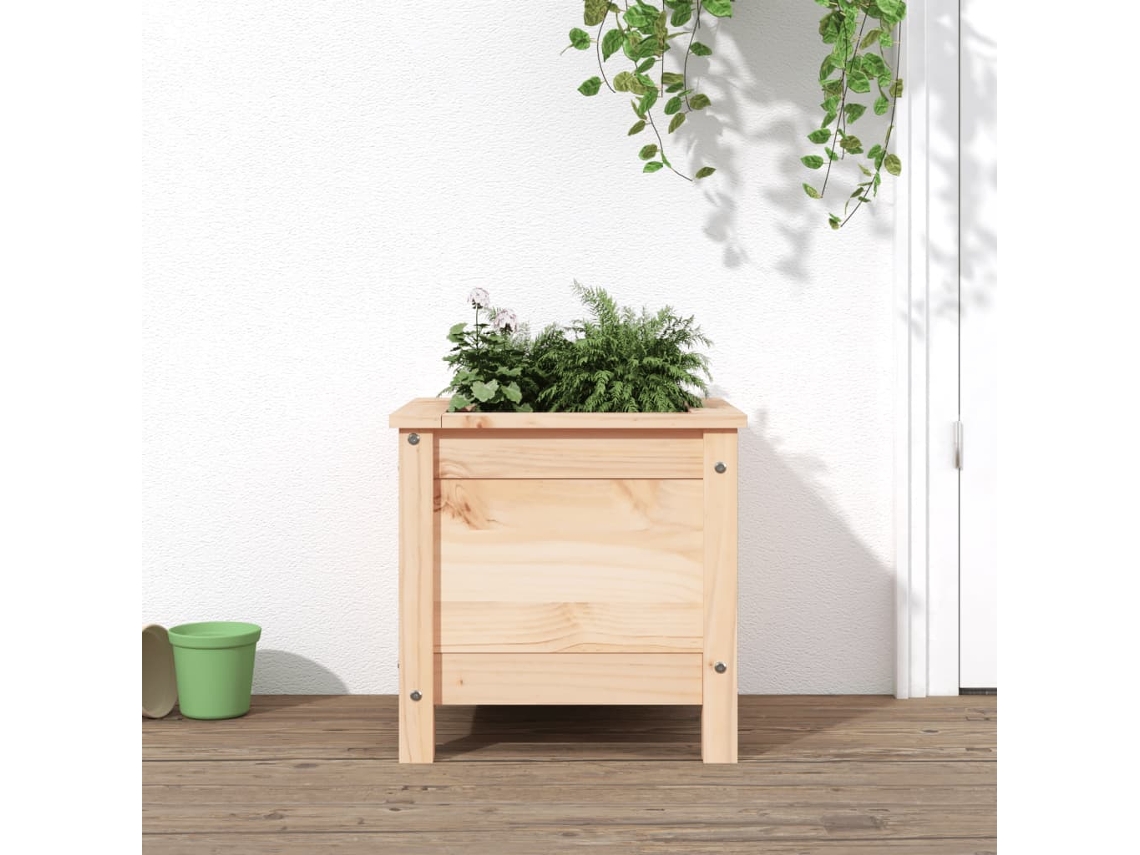 Vidaxl Vaso/floreira De Jardim 40x40x39 Cm Madeira De Pinho Maciça