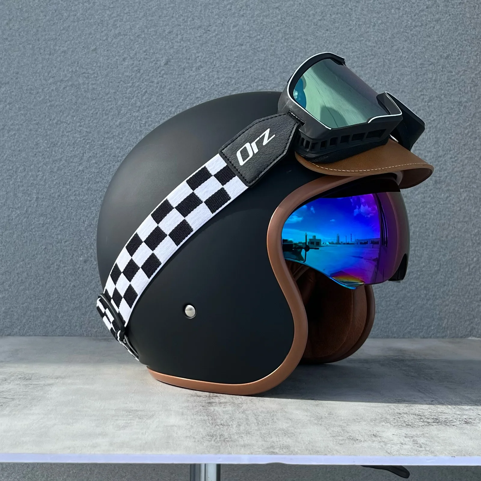 Capacete Semi-aberto (l)abs 3/4, Certificado Dot, Proteção Uv.