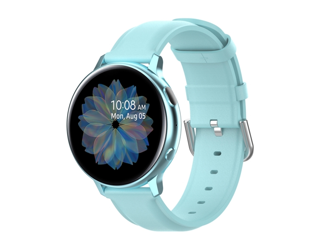 Bracelete Para Galaxy Watch Active 3 / Watch 3 (41mm) - Couro Universal (20mm) - Azul Claro
