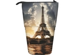 Case Trousse Crayons Télescopique Eiffel Tower Print Papeterie Debout Étui Crayons Fournitures
