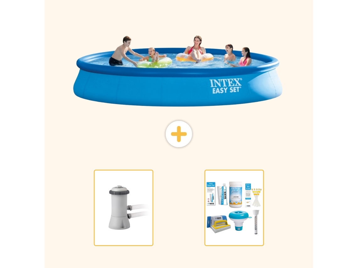 Intex Piscina Easy Set Redonda - 457x84 Cm - 3-peças S21309