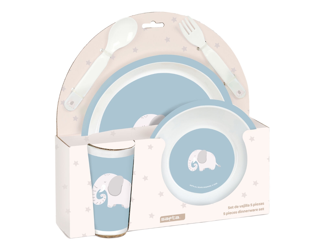 Conjunto de Louça Infantil SAFTA Elefante Pvc