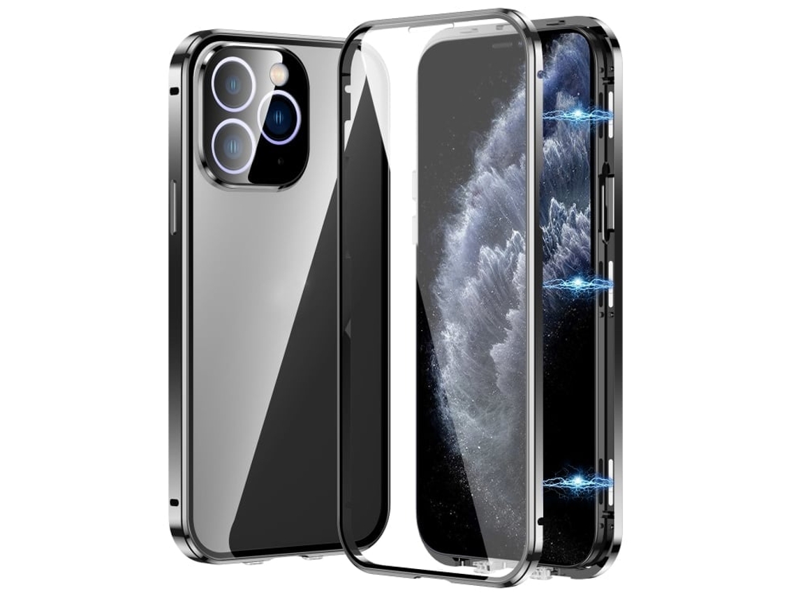 Capa De Vidro Temperado Hd Para Iphone 11 Pro Max - Fecho Magnético Duplo