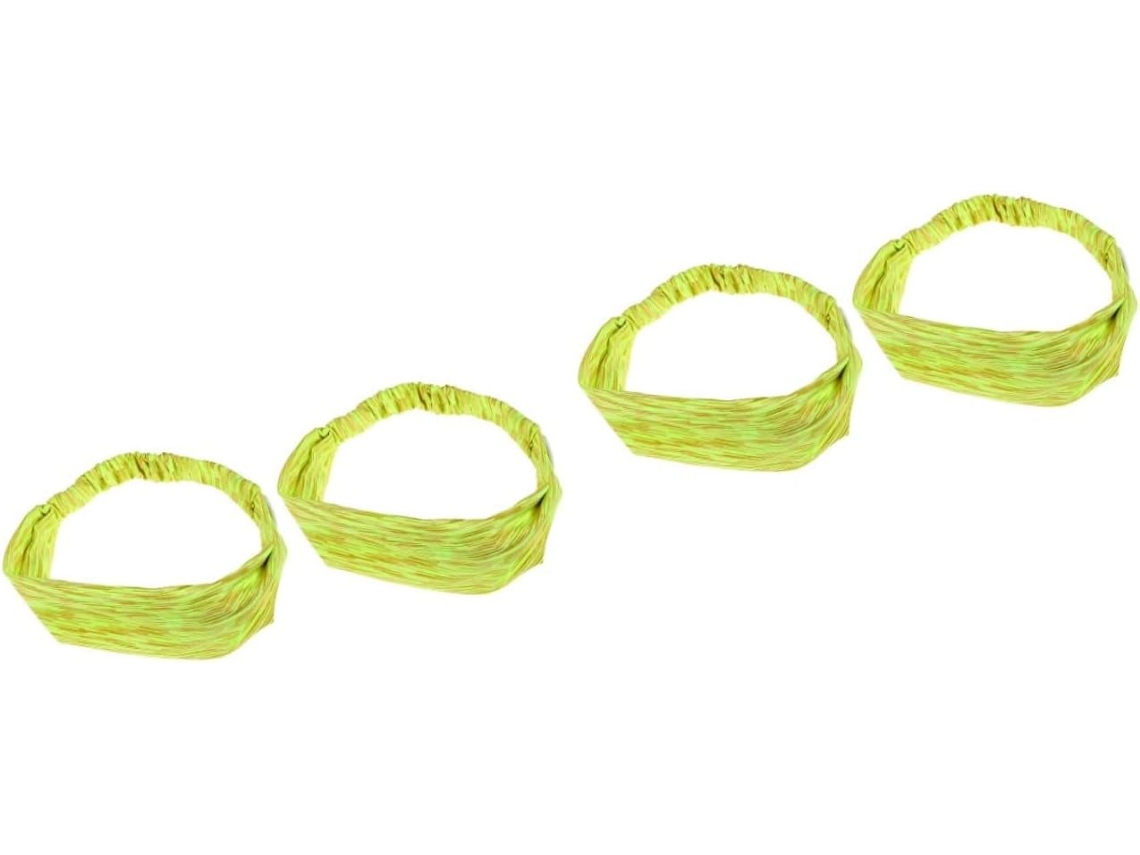 Conjunto De 4 Faixas Elásticas Para A Cabeça Com Botões De Ajuste Nas Orelhas Para Máximo Conforto Em Atividades Físicas E Ioga.