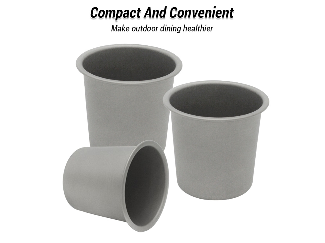 Copo de Camping de Metal Leve 220ml para Viagem