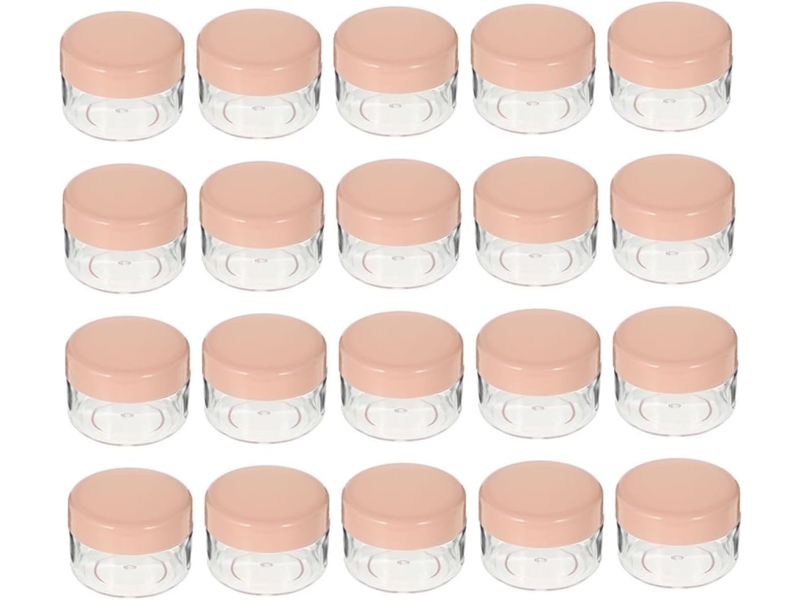 Conjunto De 20 Potes Cosméticos Vazios, Pequenos Frascos Transparentes Para Recipientes De Creme Facial