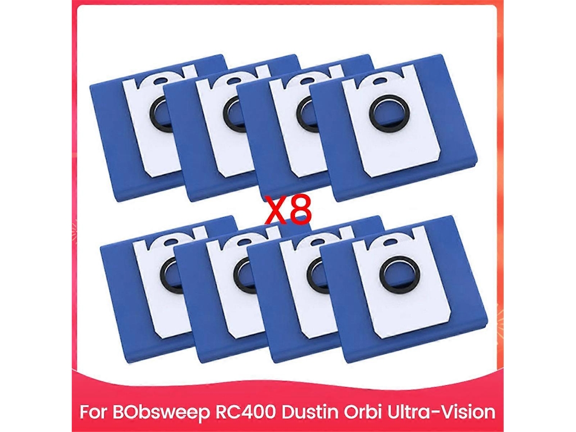 Conjunto De 8 Sacos De Pó Para Aspirador De Pó Bobsweep Rc400 Dustin Orbi Ultra-vision