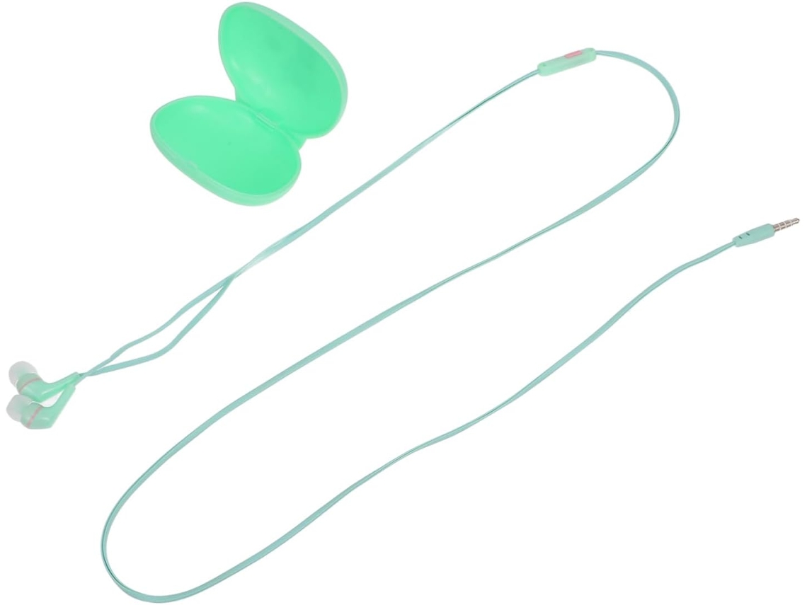 Fones De Ouvido Com Fio Para Fone E Alta Som, Cor Verde, Celular