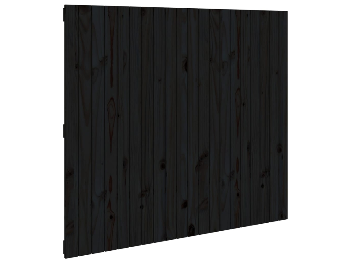 Cabeceira de Parede MAISON EXCLUSIVE em Madeira de Pinho Maciça Preto (127,5x3x110 cm)