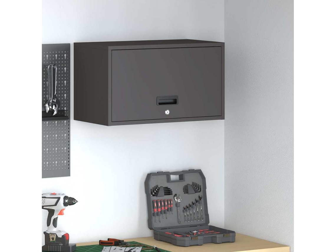 Vidaxl Armário De Parede Para Garage Preto 60 X 33 X 35 Cm