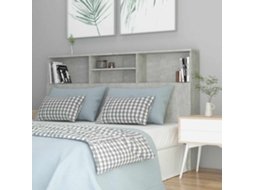 Vidaxl Armário de Cabeceira 160x19x103,5 Cm Cinzento Cimento