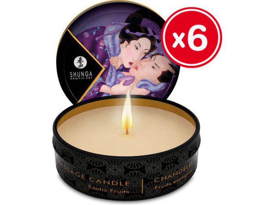Shunga Vela de Masaje Frutas Exoticas 6 X 30 Ml